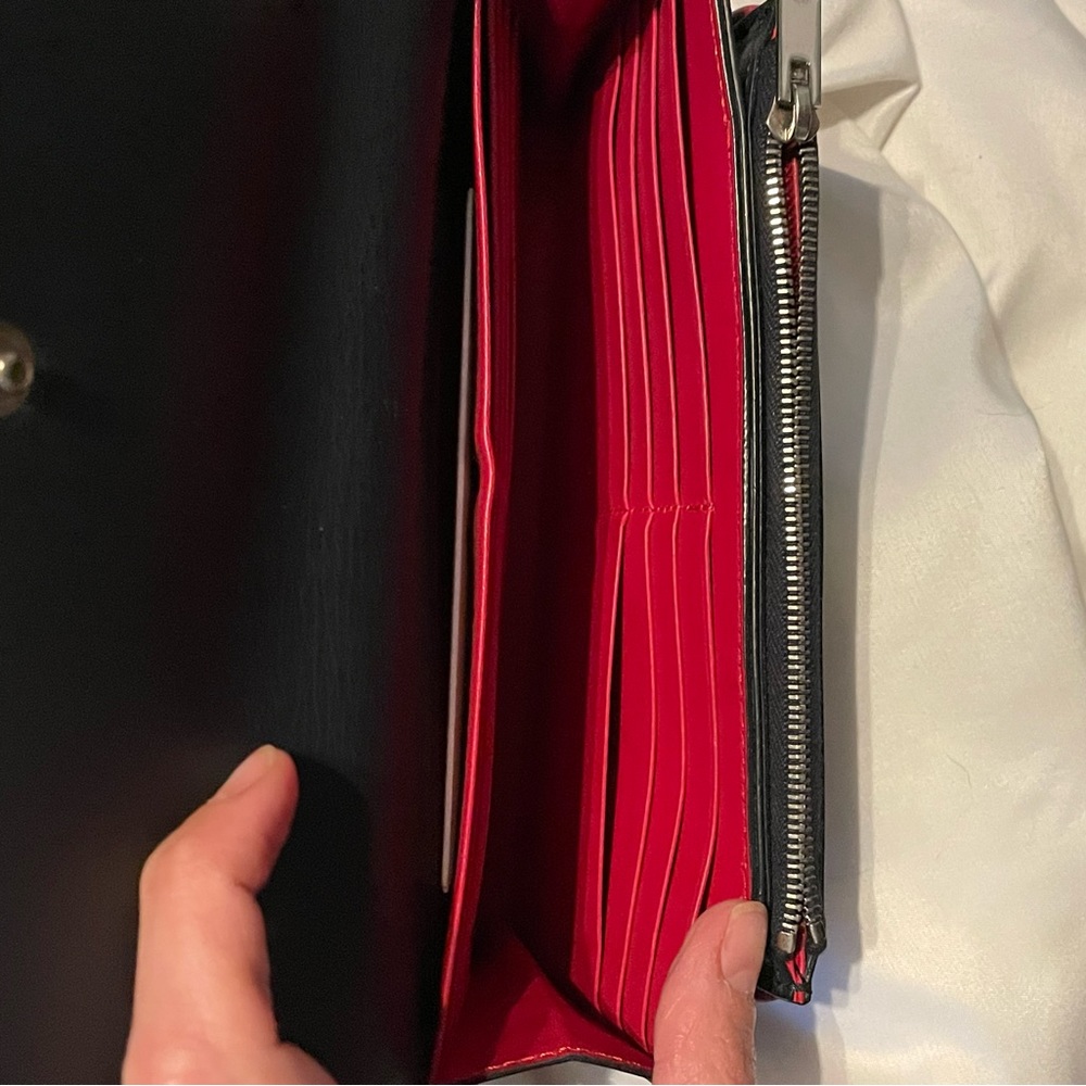 Celine Navy and Red Wallet - Picture 4 of 10